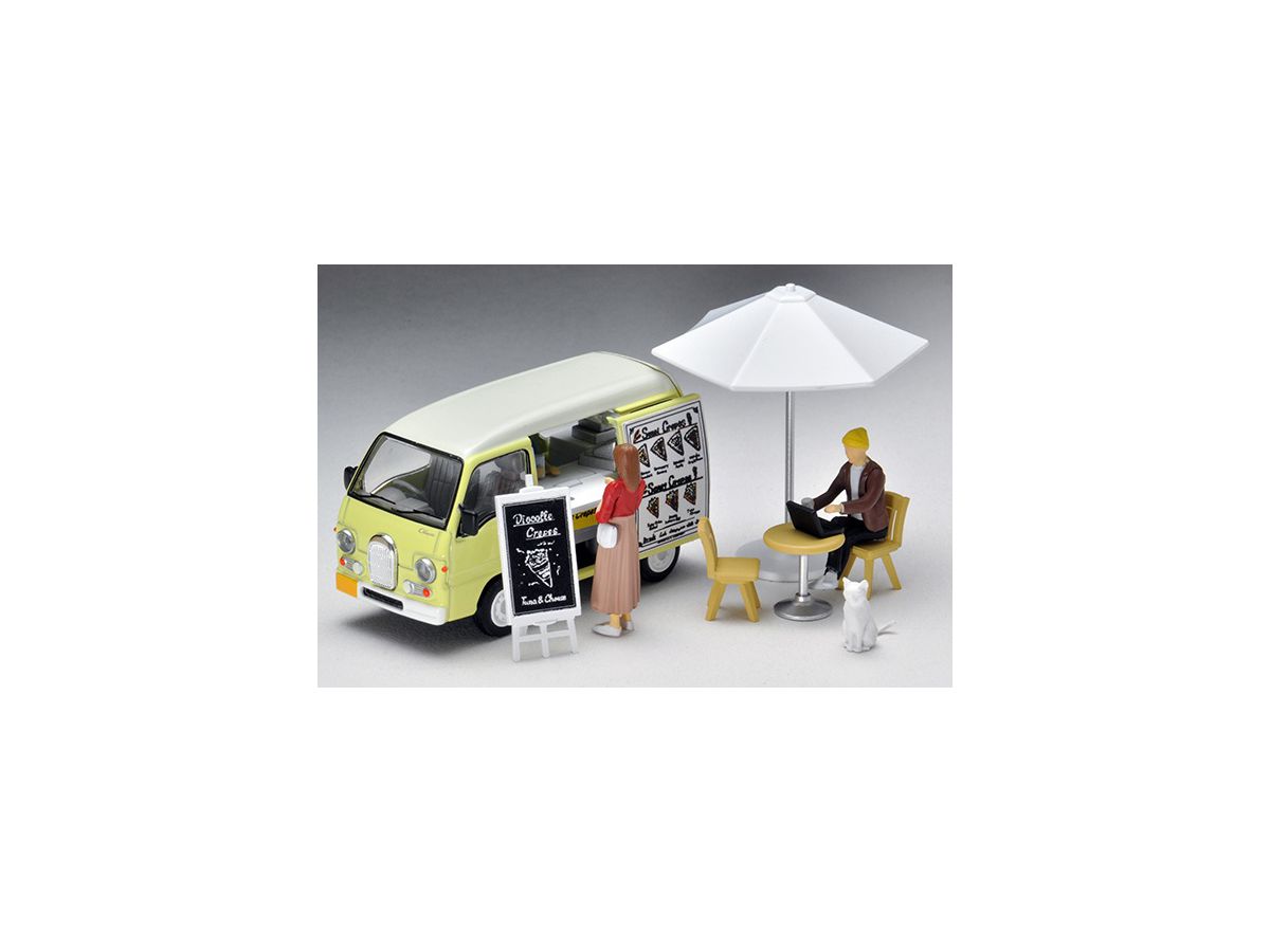 1/64 ジオコレ64 #カースナップ15a クレープ屋 (スバル サンバー ディアス クラシック 移動販売車 付属)