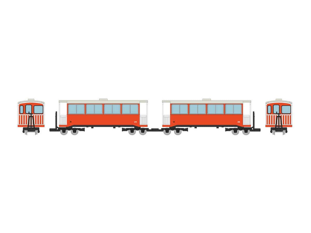 1/80 鉄道コレクション ナローゲージ80 想い出の西武鉄道山口線 密閉客車タイプ2両セット