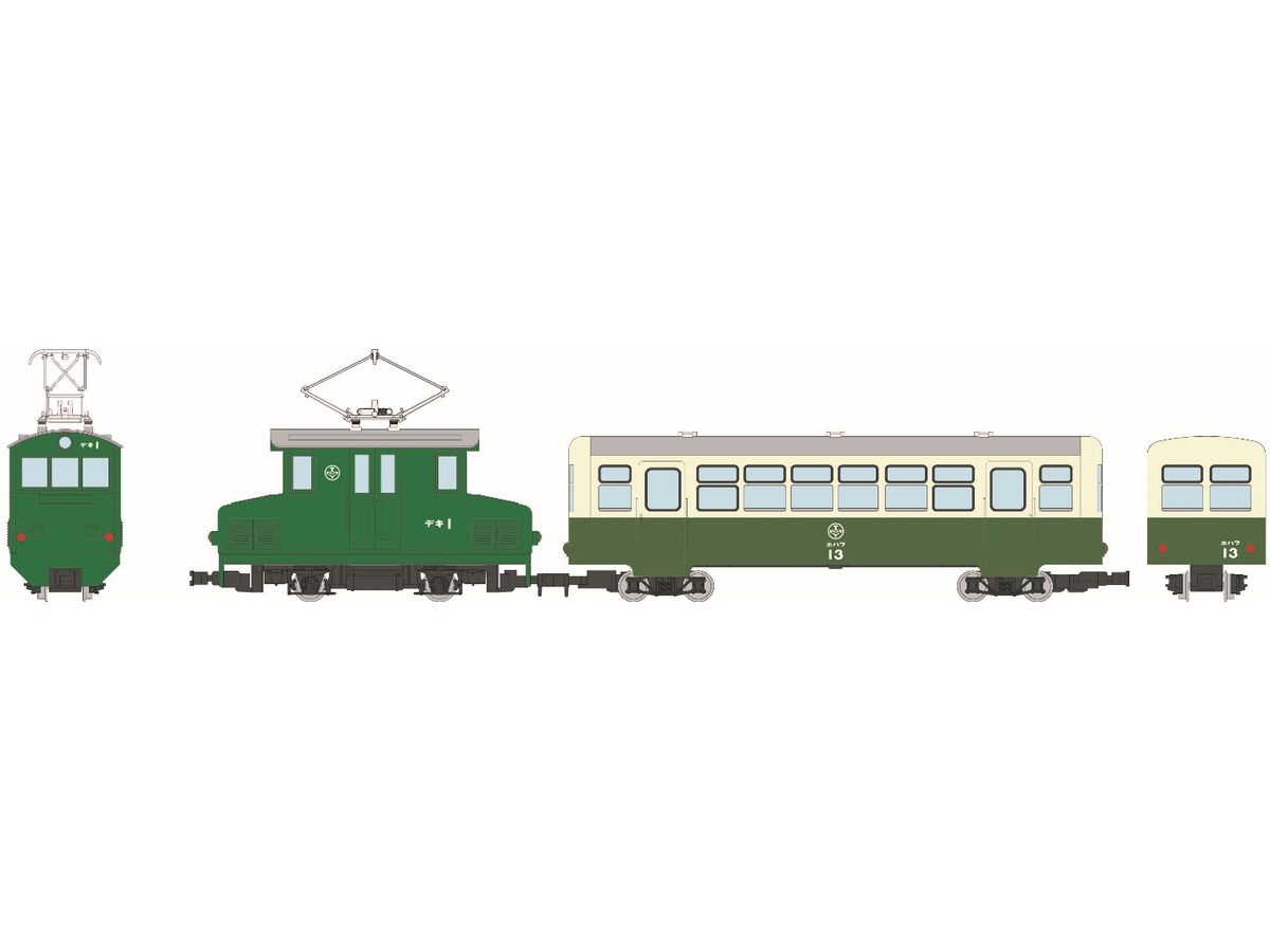 1/80 鉄道コレクション ナローゲージ80 赤坂鉱山 従業員輸送列車 (デキ1 + ホハフ1) 2両セット