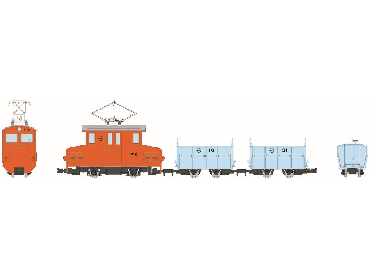 1/80 鉄道コレクション ナローゲージ80 赤坂鉱山 鉱石輸送列車 (デキ1・ホ1) 3両セット