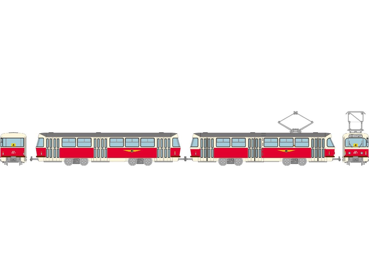 1/150 鉄道コレクション ドレスデントラム タトラT4+B4タイプ2両セットE