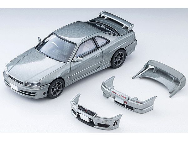 1/64 LV-N353a 日産 スカイライン 2ドアスポーツクーペ 25GT TURBO オプションパーツ付(銀) 2000年式