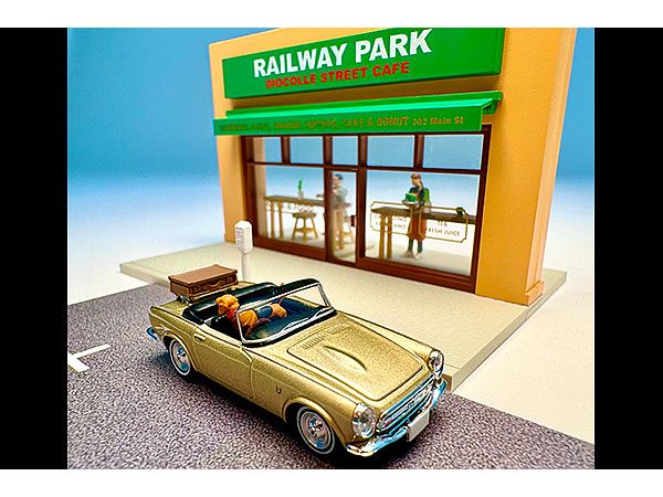 1/64 ジオコレ64 #カースナップ27a カフェテラス2 (ホンダS800付属)