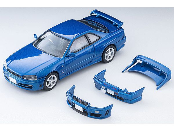 1/64 LV-N353b 日産 スカイライン 2ドアスポーツクーペ 25GT TURBO オプションパーツ付(青) 2000年式