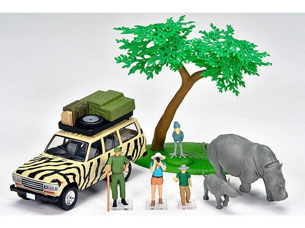 1/64 海洋堂xトミカリミテッド ヴィンテージ ジオコレ64 #カースナップ31a サファリ3 (トヨタ ランドクルーザー60付属)