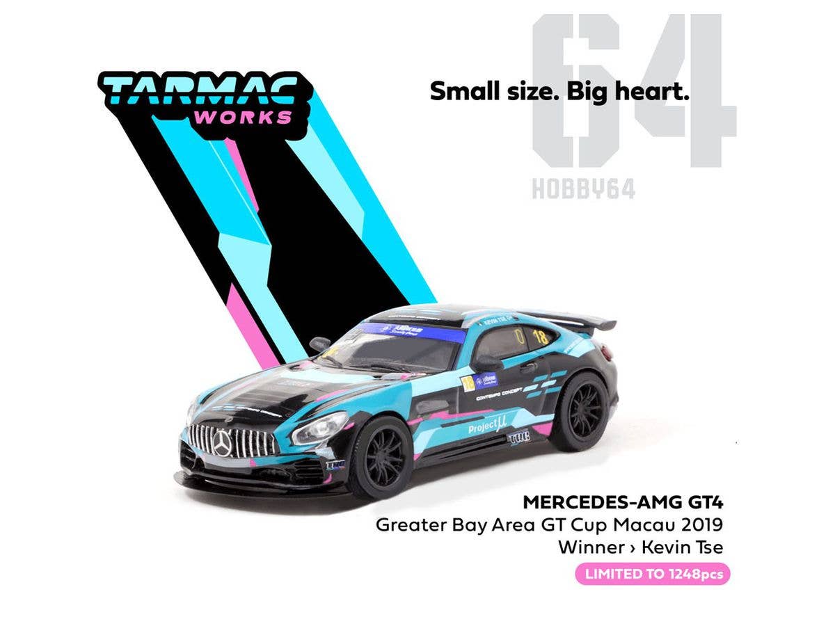1/64 Mercedes-AMG GT4 Greater Bay Area GT Cup Macau 2019 Winner ドライバー:Kevin Tse