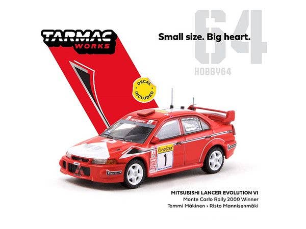 1/64 Mitsubishi Lancer Evolution VI Monte Carlo Rally 2000 Winner