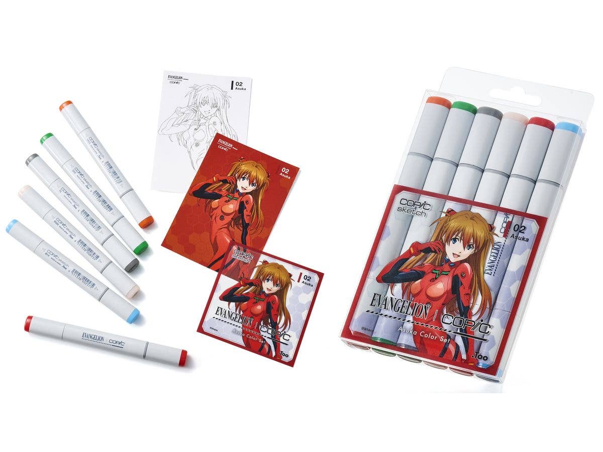 EVANGELION x COPIC Asuka Color Set