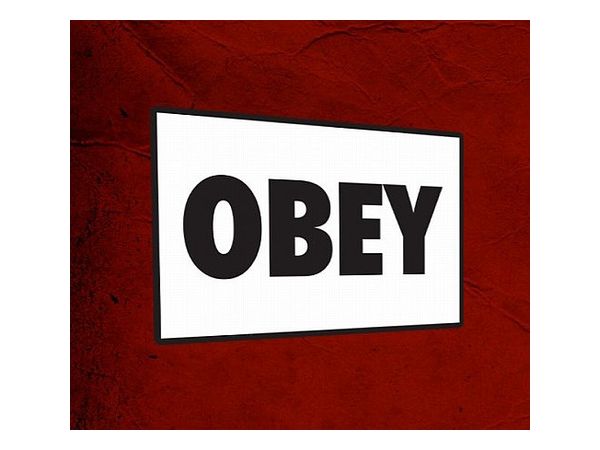 ゼイリブ: OBEY (服従せよ) メタルサイン