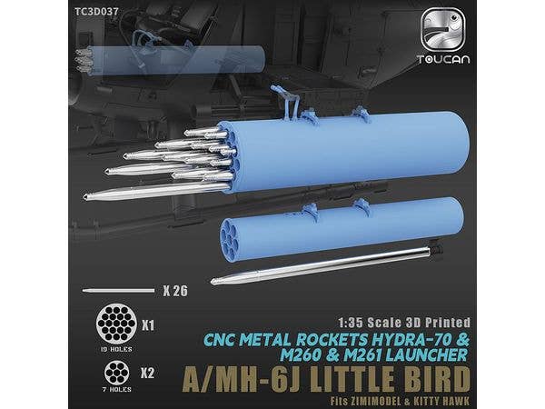 1/35 金属製Hydra70ロケット弾 & 3Dプリント製 M260 & M261ロケットランチャー