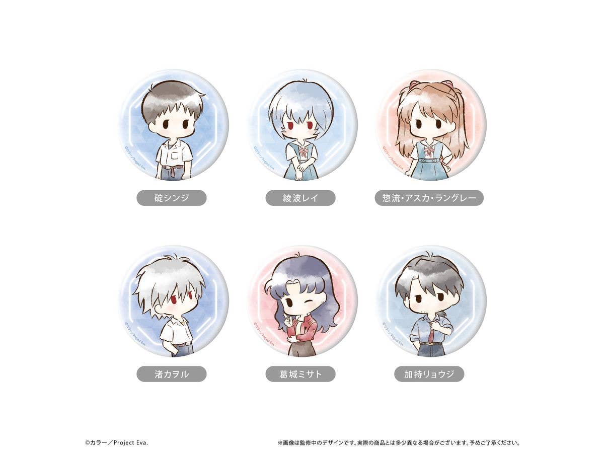 新世紀エヴァンゲリオン: レトロちっく缶バッジ 1Box 6pcs