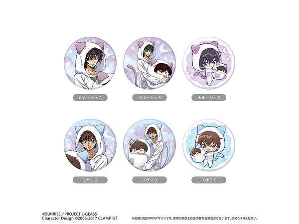 コードギアス 反逆のルルーシュ ラメ缶バッジ くるみパジャマ Ver. 1Box 6pcs
