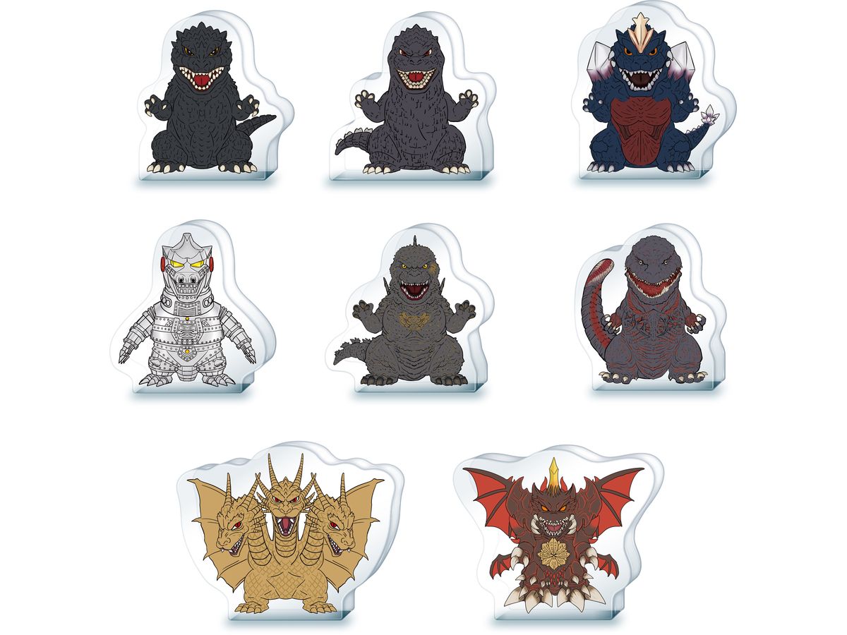 ゴジラ アクリルブロック フィギュア 1Box 8pcs
