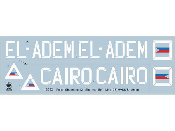 1/16 ポーランド軍のシャーマン Vol. 2 シャーマン IBY/M4(105)HVSS シャーマン デカール