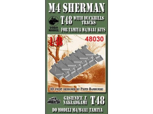 1/48 M4 シャーマン用T48履帯w/ダックビル (タミヤ用)