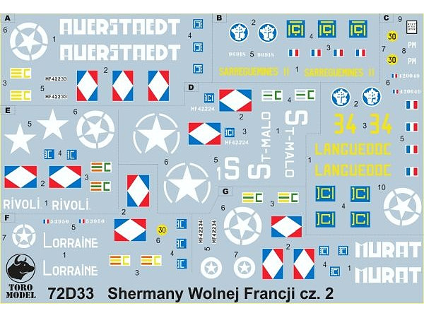1/72 自由フランス軍 シャーマン用 Vol.2