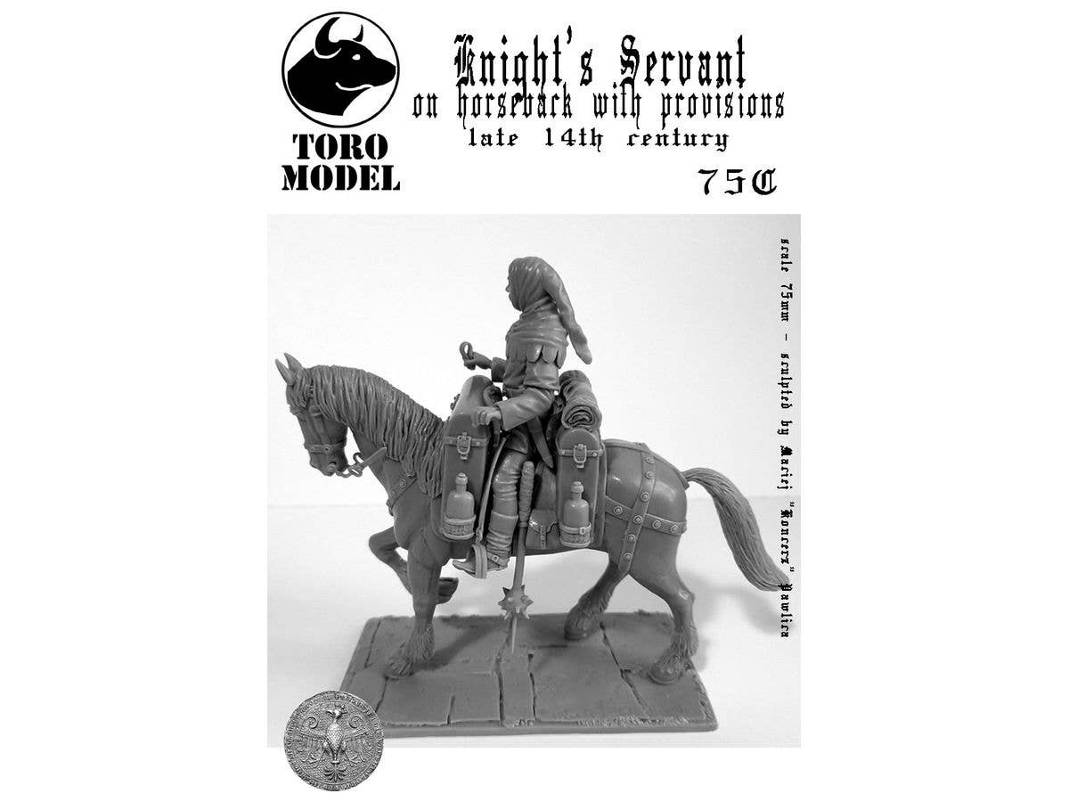 1/24 食料を運ぶ騎乗した従者 (14世紀後半)