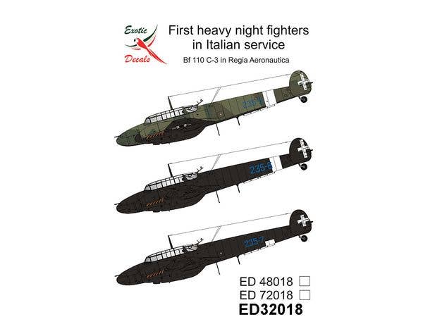 1/32 イタリア空軍初の重夜間戦闘機:イタリア空軍のBf110C-3