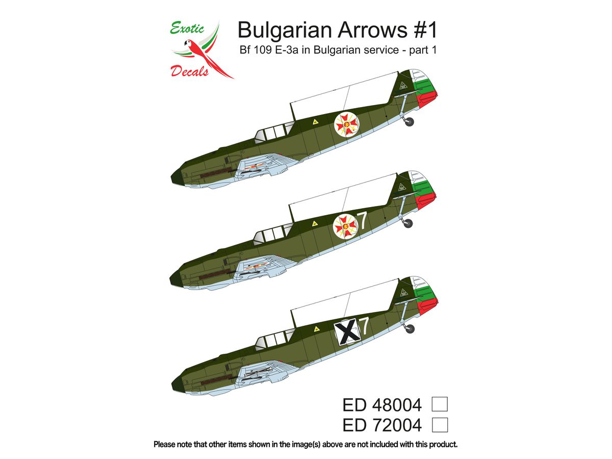 1/48 ブルガリアン アロー #1 ブルガリア空軍のBf109E-3a パート1