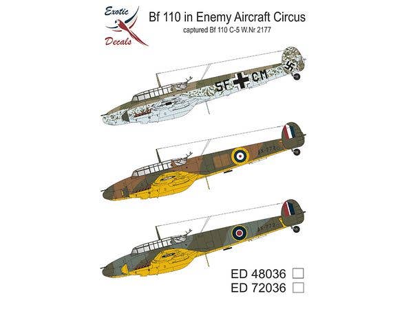 1/48 敵機飛行隊のBf 110 鹵獲されたBf 110 C-5 W.Nr. 2177