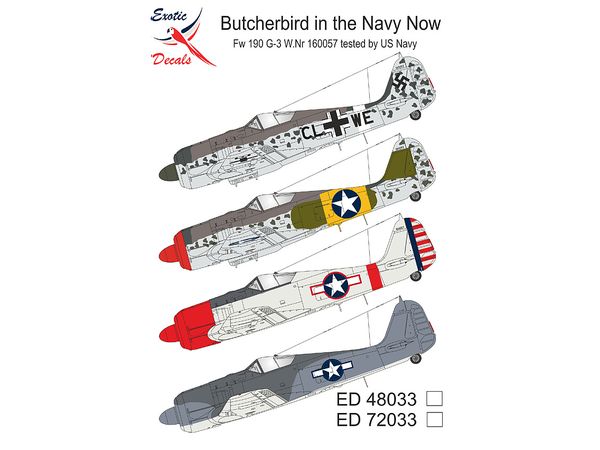 1/72 米海軍のブッチャーバード: 米海軍がテストした Fw190G-3 W.Nr. 160057