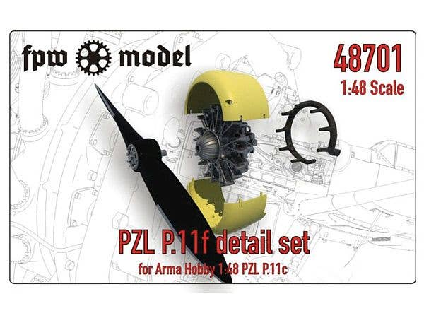 1/48 PZL P.11F用ディテールセット (アルマホビー用)