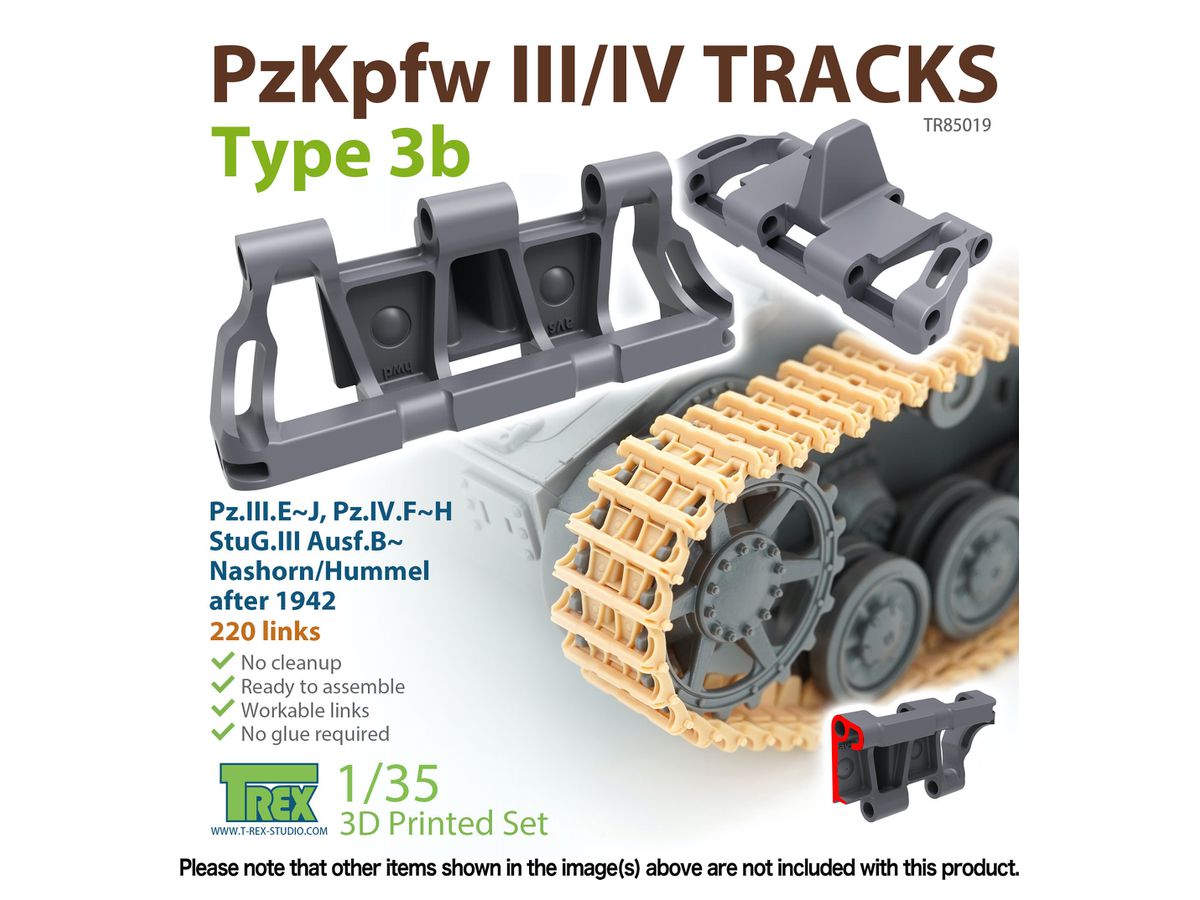 1/35 WWII ドイツ III / IV 戦車用履帯 Type.3b