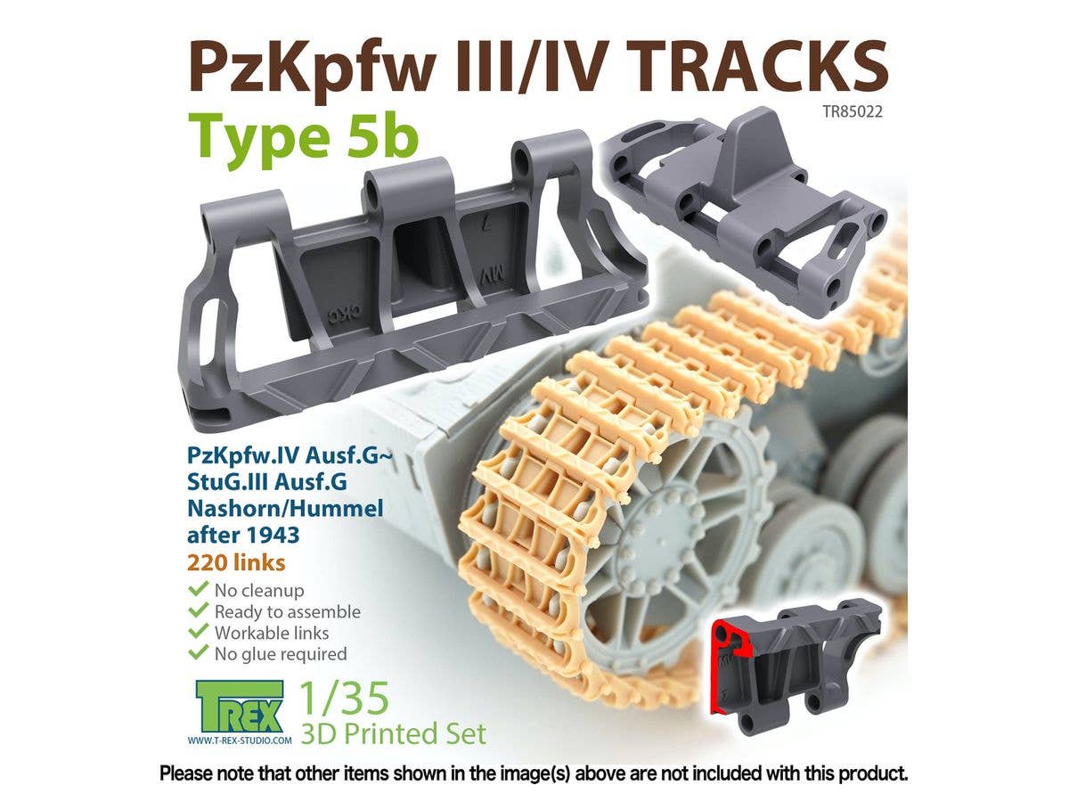 1/35 WWII ドイツ III / IV 戦車用履帯 Type.5b