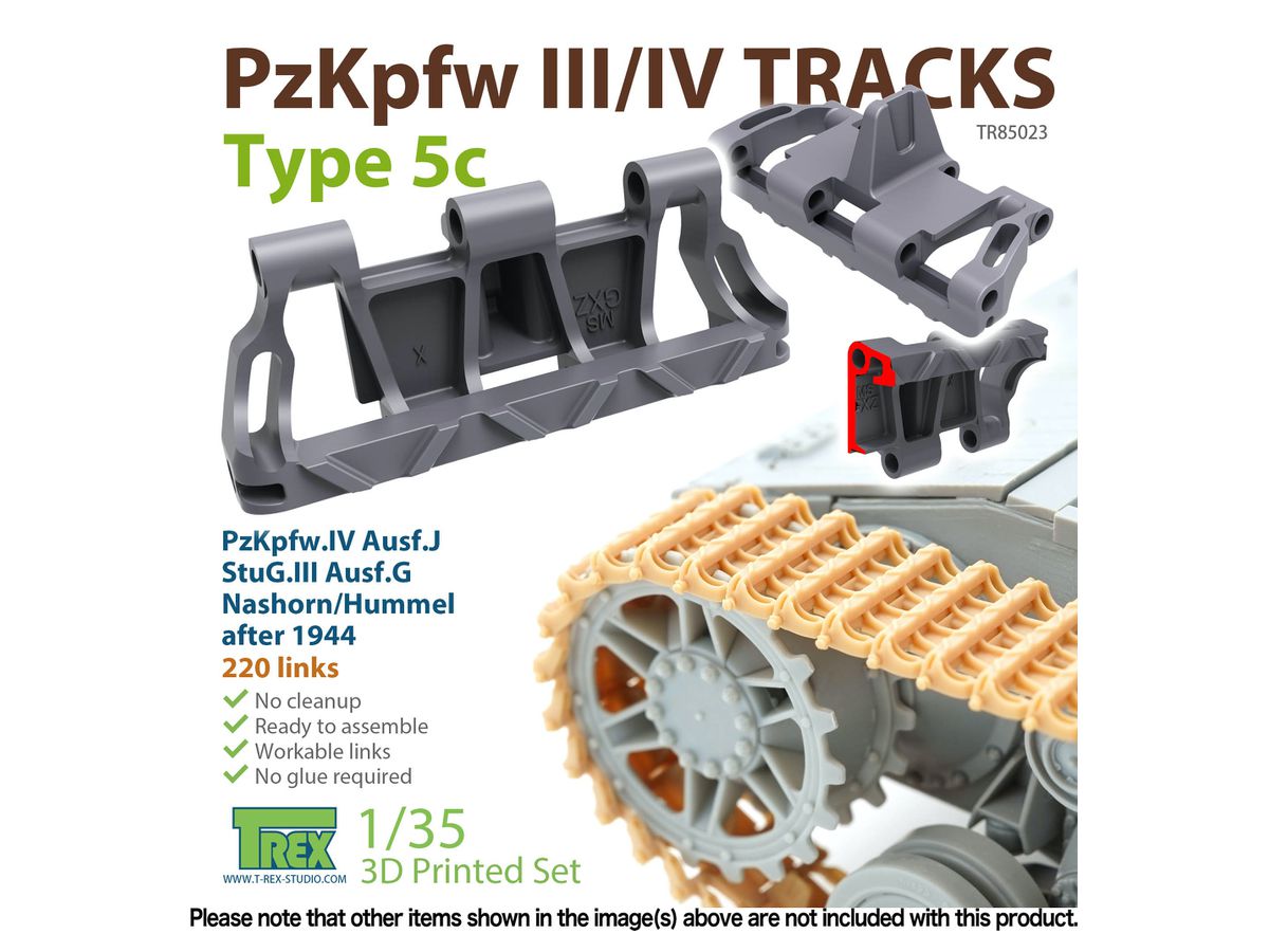 1/35 WWII ドイツ III / IV 戦車用履帯 Type.5c