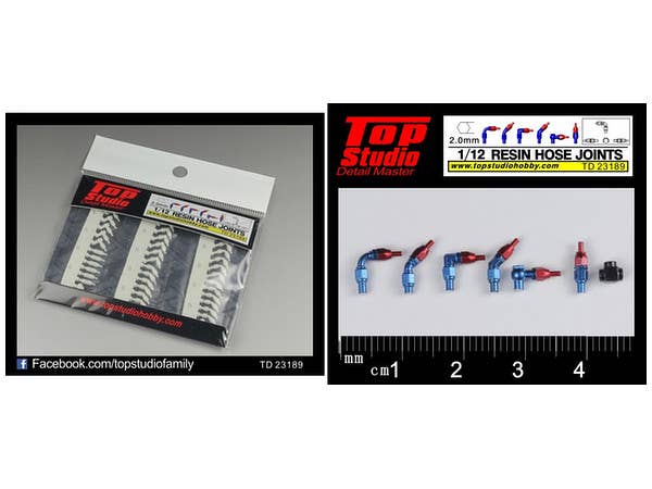 1/12 2.0mm レジン製 ホース ジョイント