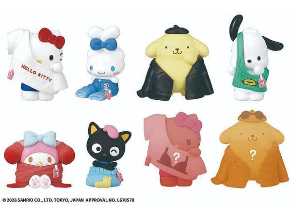 PERIHAPI! Hello Kitty and Friends おきがえちゅう ファッショナブル! 1Box 8pcs