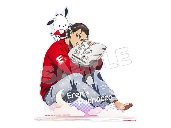 進撃の巨人 x サンリオキャラクターズ4: ビッグアクリルスタンド エレン × ポチャッコ