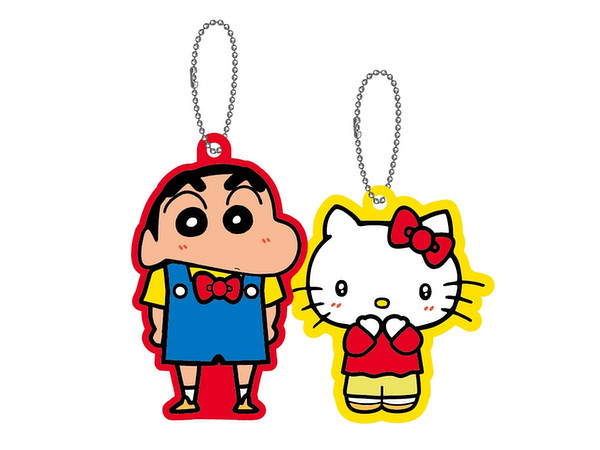 ハローキティ x クレヨンしんちゃん ニコイチアクリルキーチェーン ハローキティ・しんのすけ