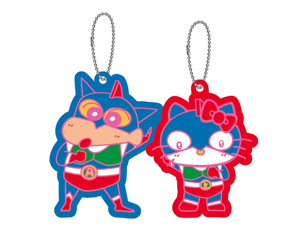 ハローキティ x クレヨンしんちゃん ニコイチアクリルキーチェーン アクション仮面