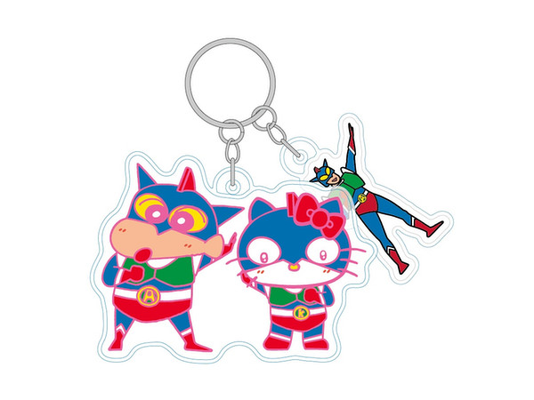 ハローキティ x クレヨンしんちゃん ジェルビーズキーホルダー アクション仮面