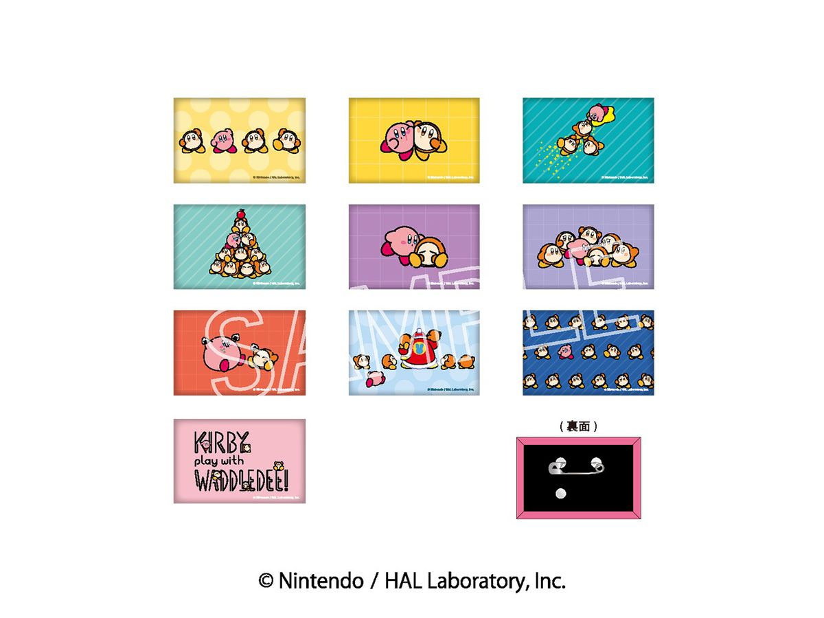 カービィ play with ワドルディ スクエア缶バッジ BOX 1Box 10pcs