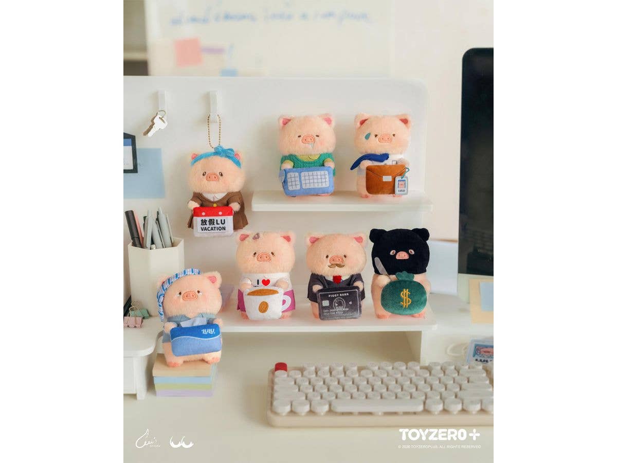 LuLu the Piggy - ルル・ザ・ピギー オフィスシリーズ マイワークプレイスパートナーズ モニターチャーム 1Box 6pcs