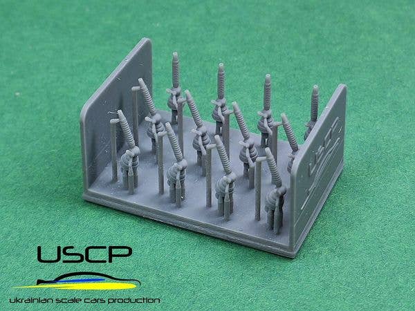 1/24 ラリーカー用アンテナベース (3種 x 各4個入)