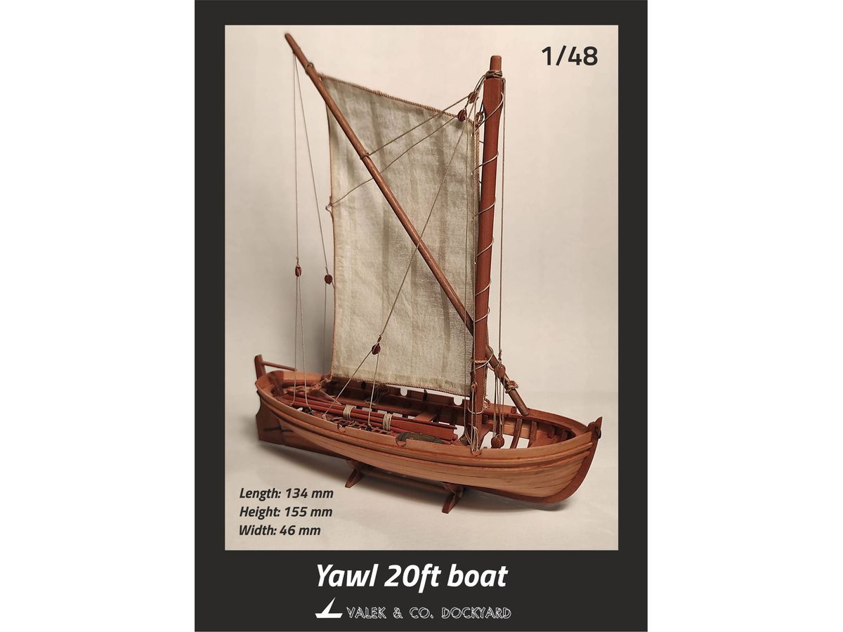 1/48 20フィート ヨール型帆船 (木製キット)