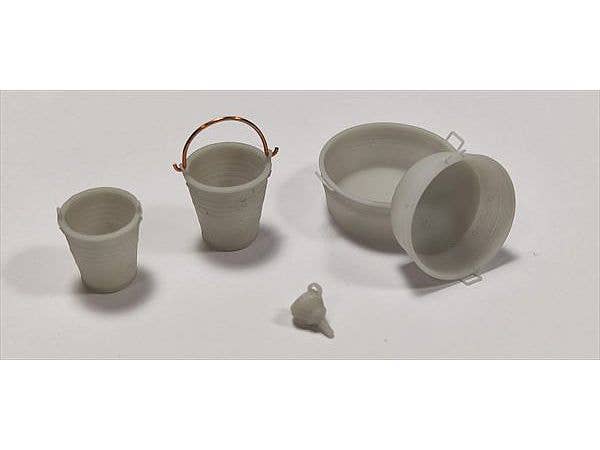 1/35 汎用 たらい/バケツ/漏斗セット