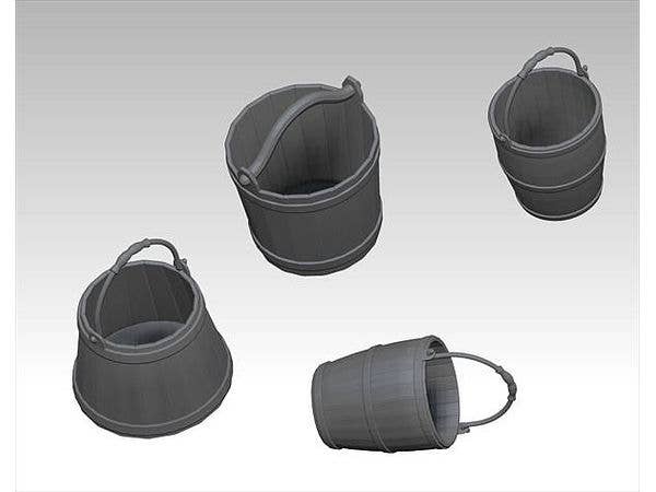 1/35 汎用 木製バケツセット(4個入)