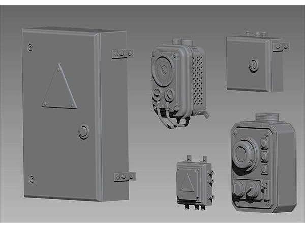 1/35 汎用 電気ボックスセット(5個入)