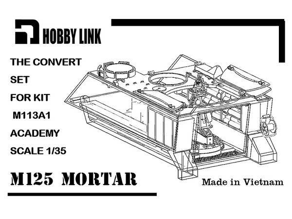 1/35 米 M125自走迫撃砲改造キット アカデミーM113