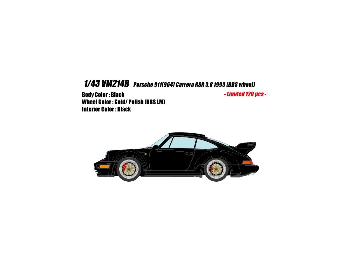 1/43 Porsche 911 (964) カレラ RSR 3.8 1993 BBS wheel ブラック