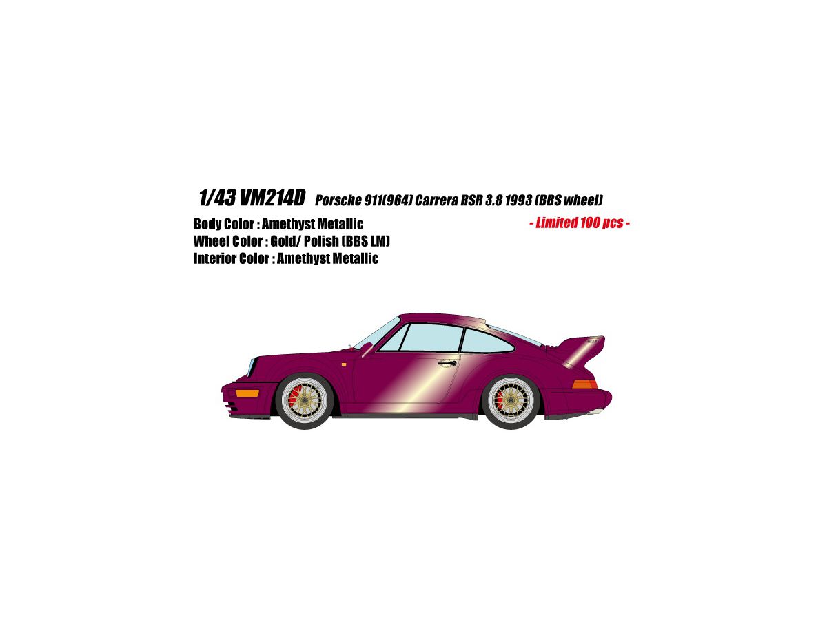 1/43 Porsche 911 (964) カレラ RSR 3.8 1993 BBS wheel アメジストメタリック