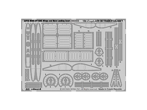 1/32 A-1H ウィング&ランディングギア