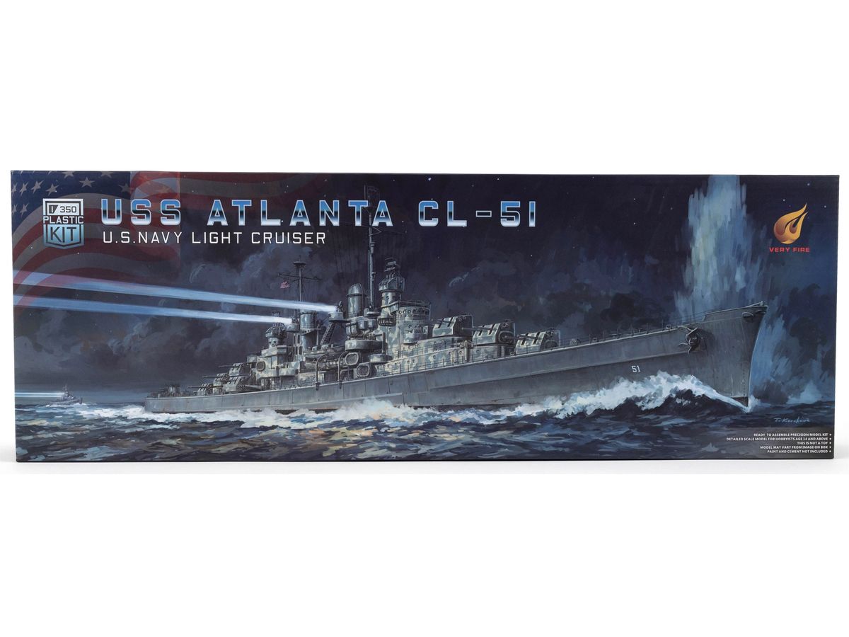 1/350 米海軍軽巡洋艦 USS アトランタ CL-51 (通常版)