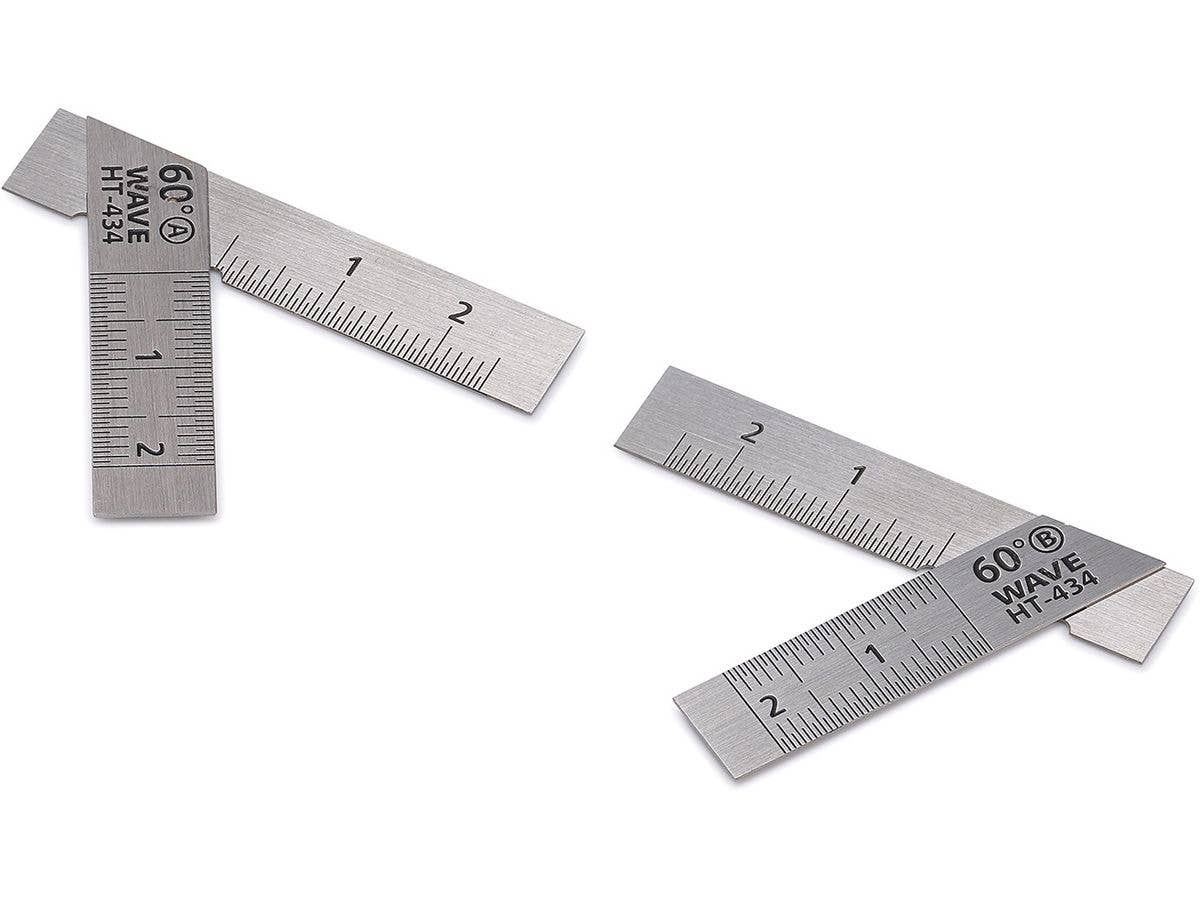 HGステンレスT定規[ショートタイプ]2枚組/60度