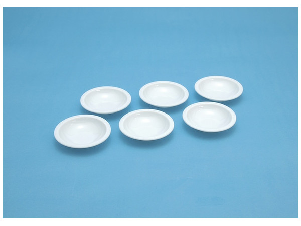 白い塗料皿 (6枚入り) (2) 浅丸底