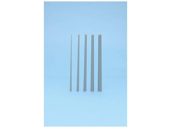 プラ=材料 (グレー) テーパー丸棒 3.0-5.0: 8本入
